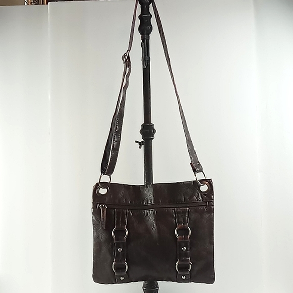 Leather Buckled Crossbody Bag - Picture 4 of 7